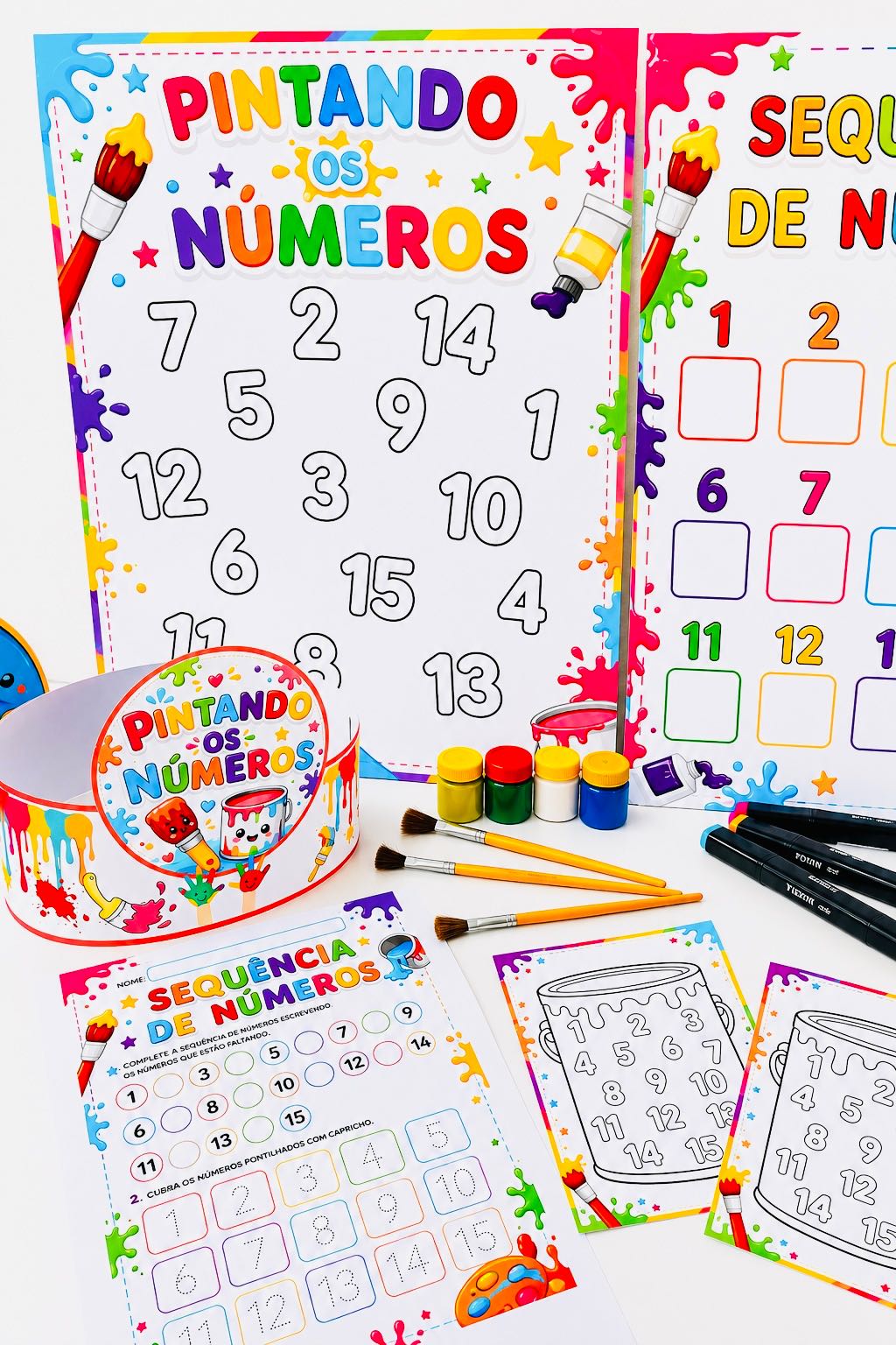 Pintando os Números: Atividades de Matemática 1 a 15 — amostra 6: Reconheça e escreva os números