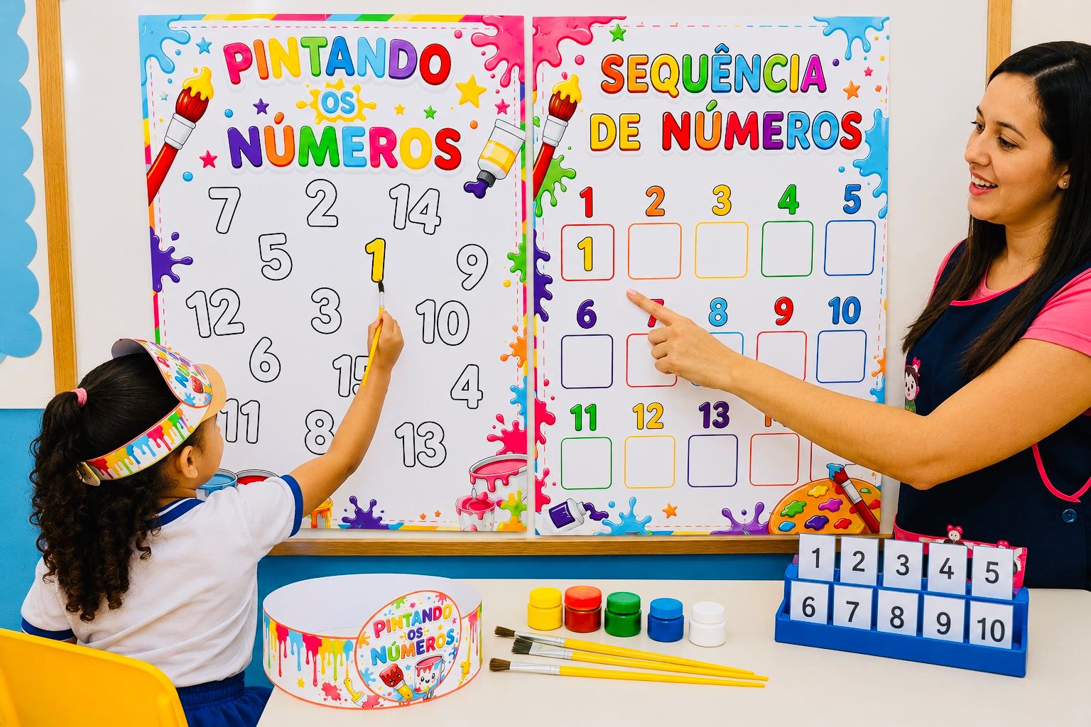 Pintando os Números: Atividades de Matemática 1 a 15 — amostra 7: Reconheça e escreva os números