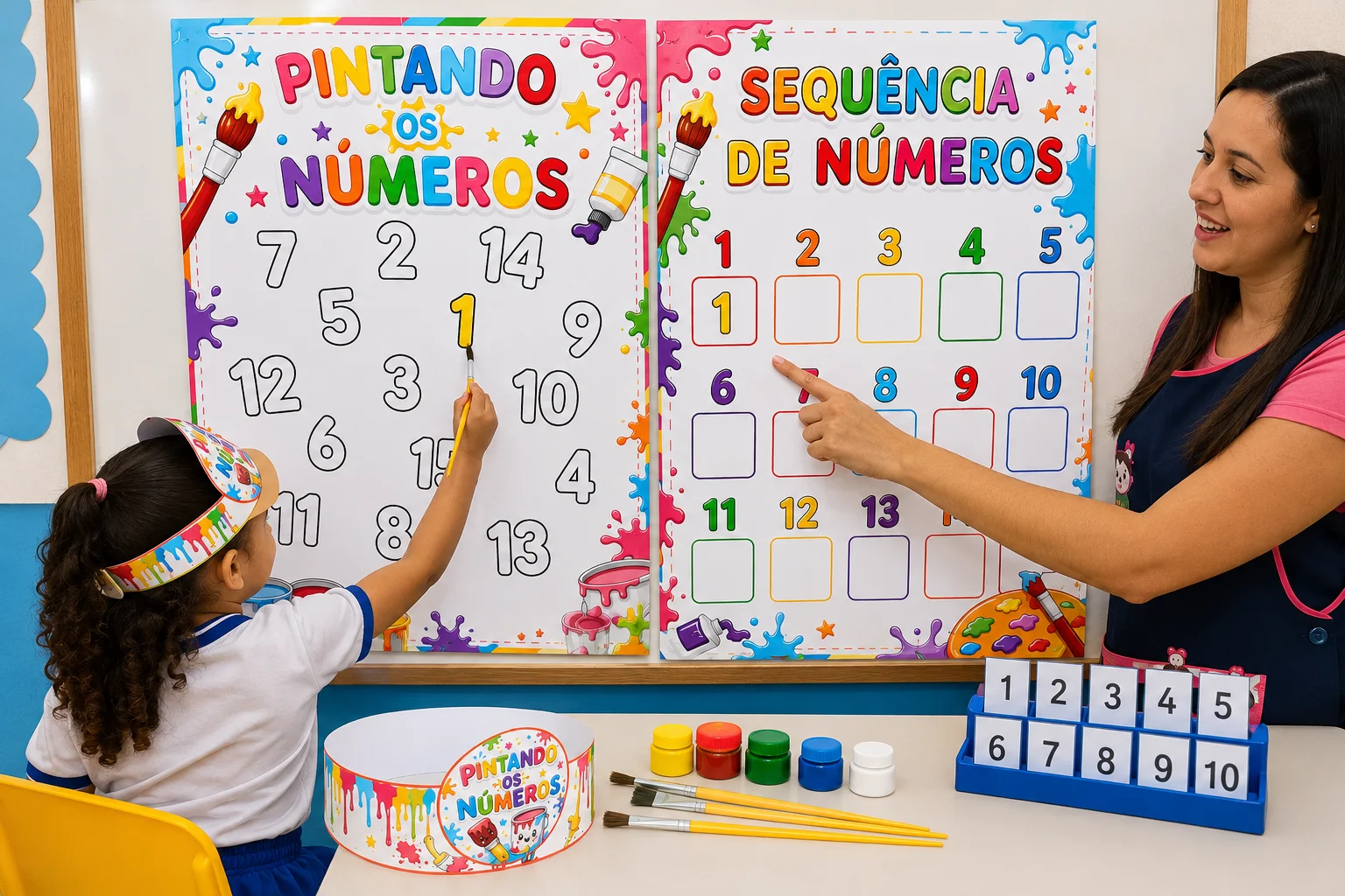 PINTANDO OS NÚMEROS - Uma atividade lúdica e divertida — amostra 2: Uma atividade lúdica e divertida para trabalhar o…