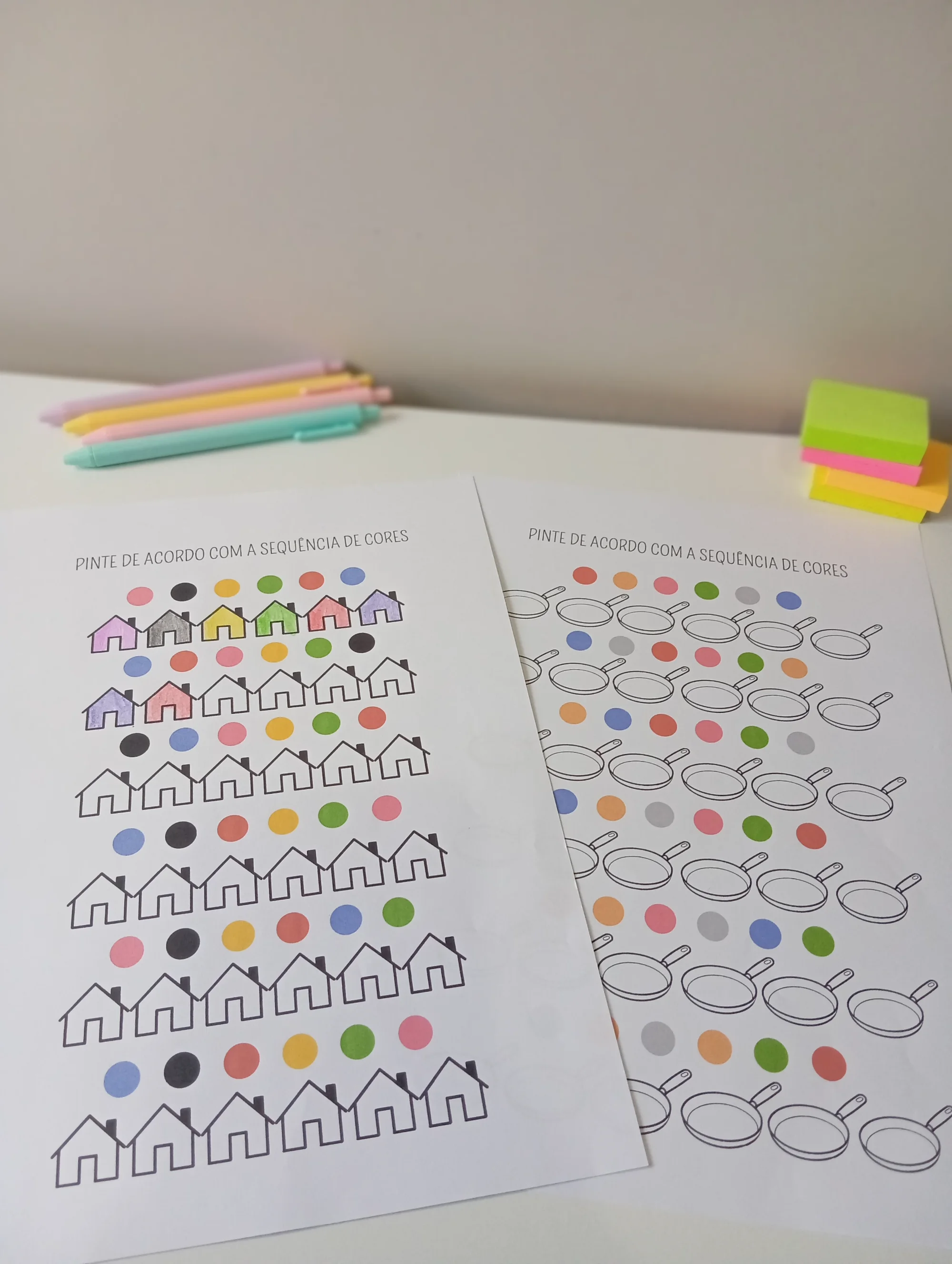 Pinte de Acordo com as Cores: Atividade Educativa para Aprender — amostra 6: Atividade lúdica em PDF para a Educação Infantil