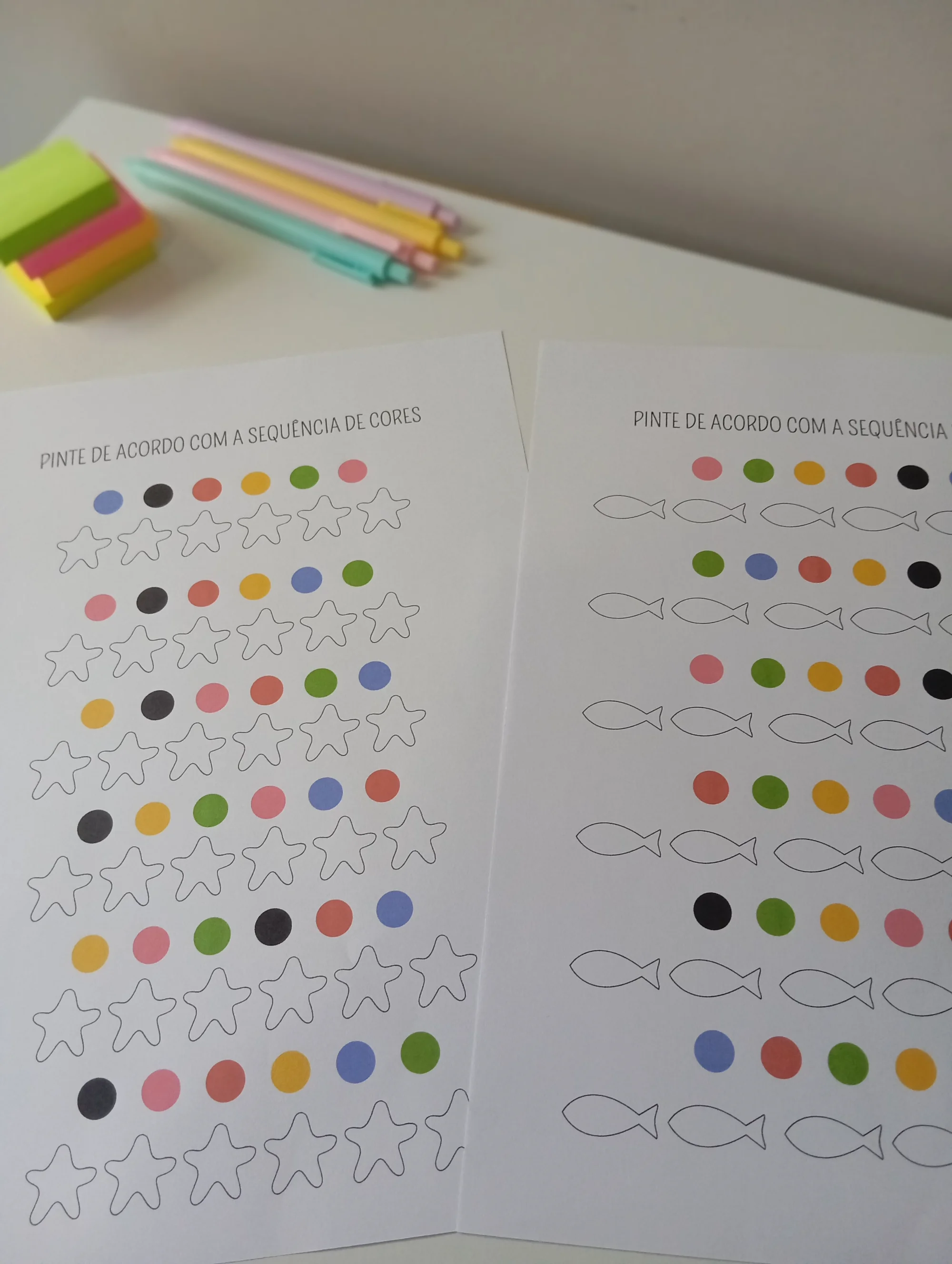 Pinte de Acordo com as Cores: Atividade Educativa para Aprender — amostra 7: Atividade lúdica em PDF para a Educação Infantil