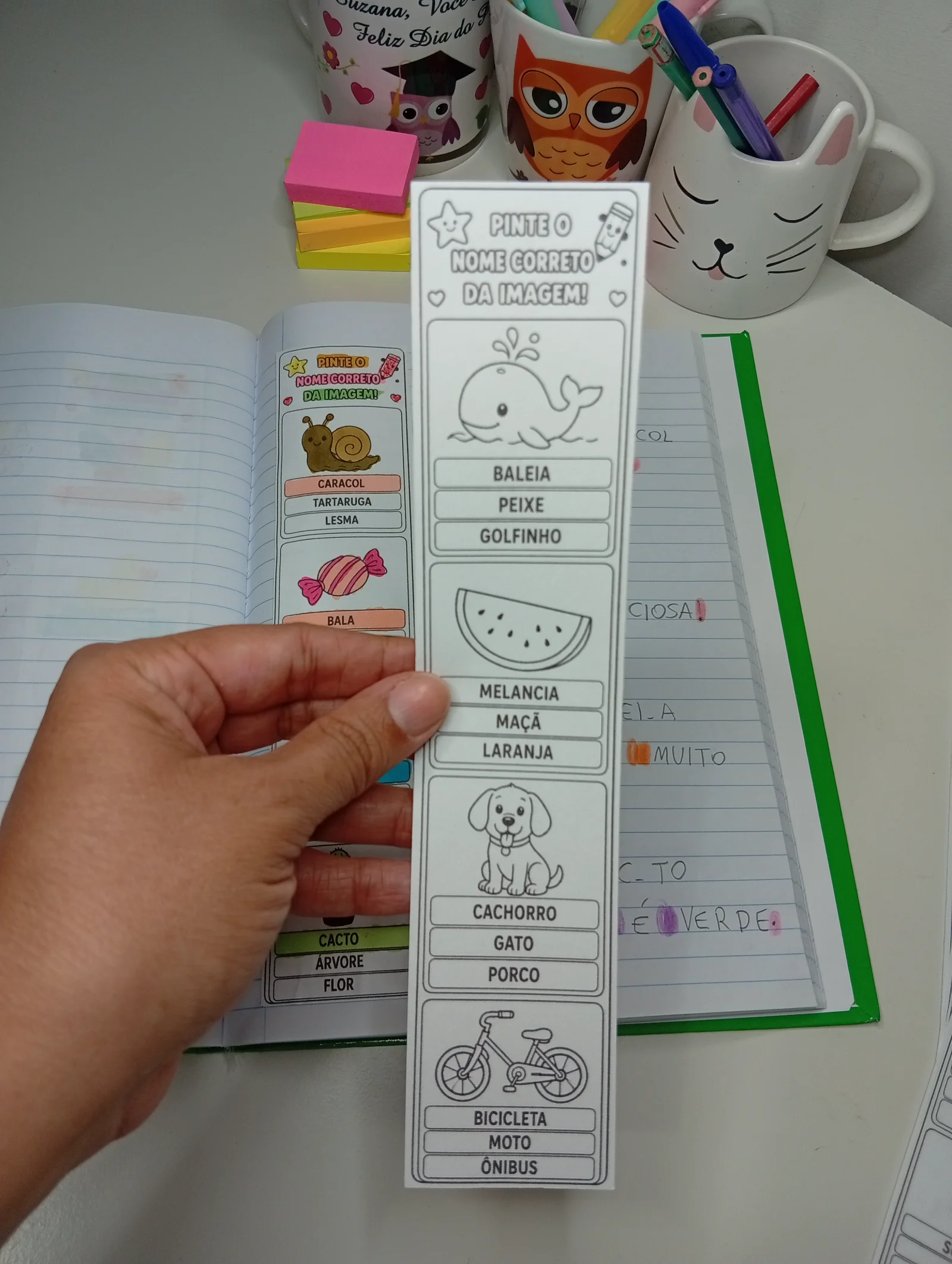 Pinte o Nome Correto da Imagem – Atividade de Alfabetização — Alfabetização para Educação Infantil: Atividade de…