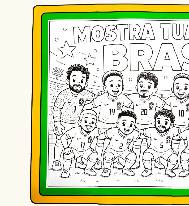 Pintura Coletiva da Copa do Mundo: Cartaz em PDF — amostra 3: Como usar em sala de aula