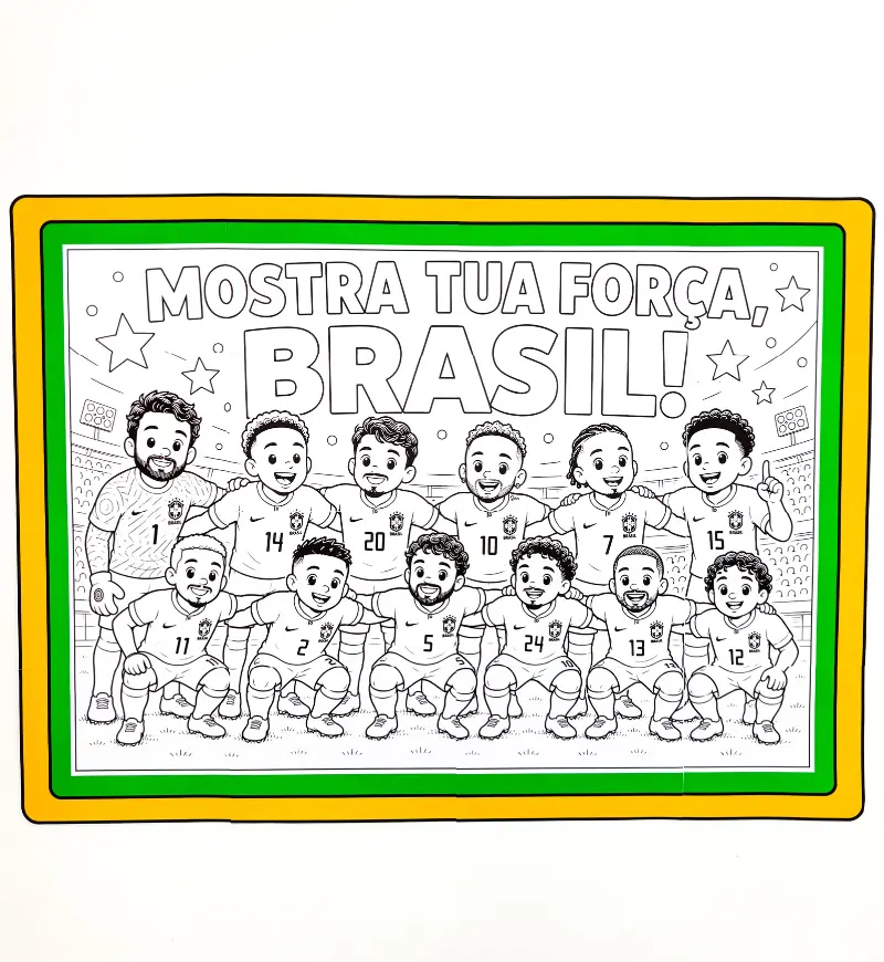 Pintura Coletiva da Copa do Mundo: Cartaz em PDF — Atividades para Educação Infantil: Envolva a turma em uma pintura…