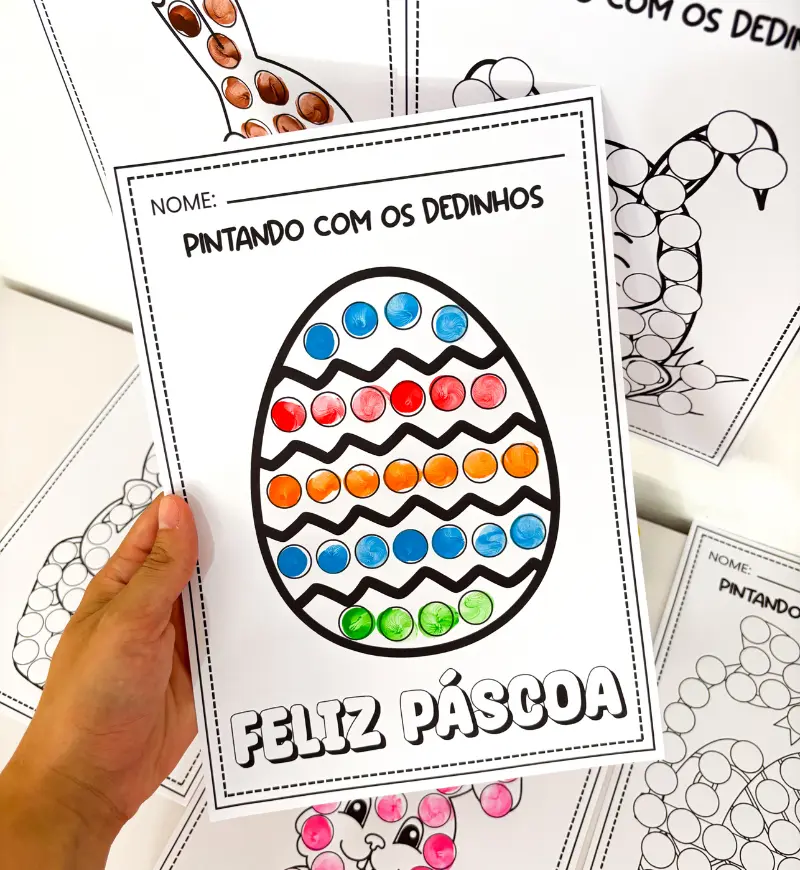 Pintura com os Dedinhos: 6 Atividades de Páscoa Comercial — amostra 4: Para quem é indicado