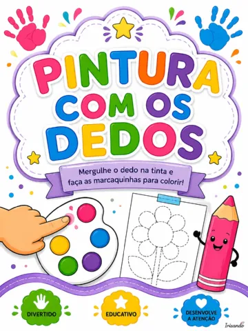 Pintura com os Dedos — EDUCAÇÂO INFANTIL — capa do material