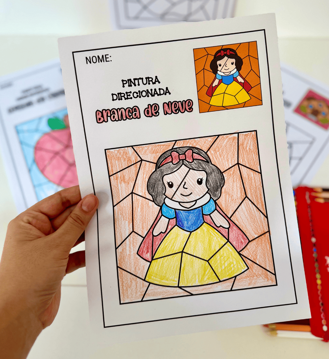 Pintura direcionada Branca de Neve: atividades para imprimir — Atividades para Educação Infantil: Explore atenção,…