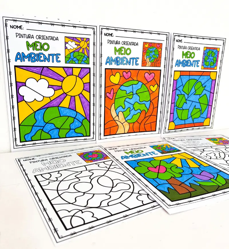 Pintura Orientada Meio Ambiente: PDF com 6 Modelos — capa do material