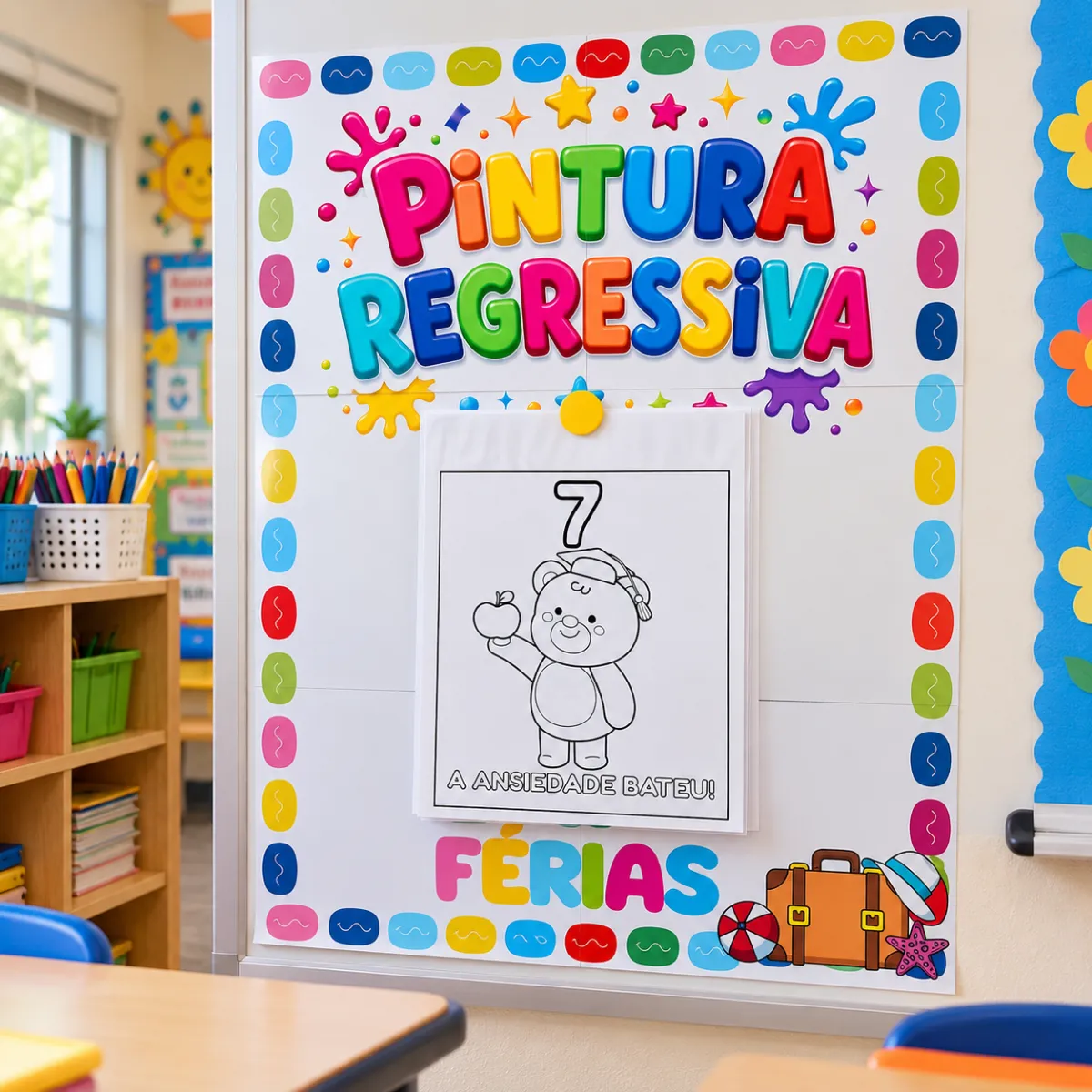 Pintura Regressiva das Férias – Animais-Ensino infantil — Atividades para Educação Infantil: Pintura Regressiva das Férias…