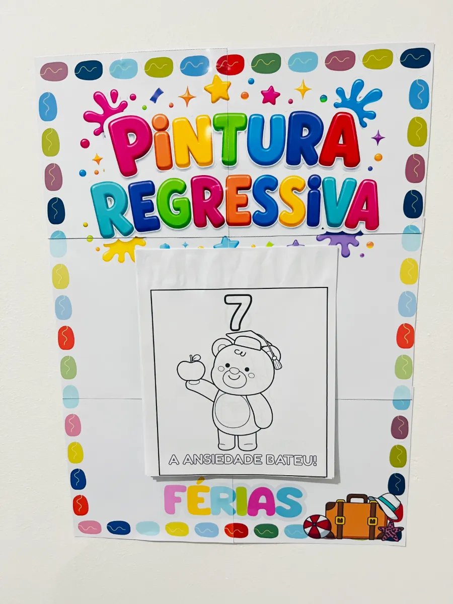 Pintura Regressiva das Férias – Animais-Ensino infantil — amostra 2: Pintura Regressiva das Férias – Animais 31 dias de…