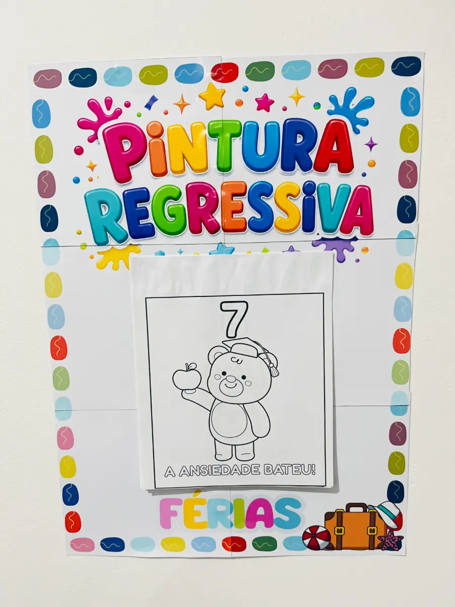 Pintura Regressiva das Férias – Animais-Ensino infantil — amostra 4: Pintura Regressiva das Férias – Animais 31 dias de…