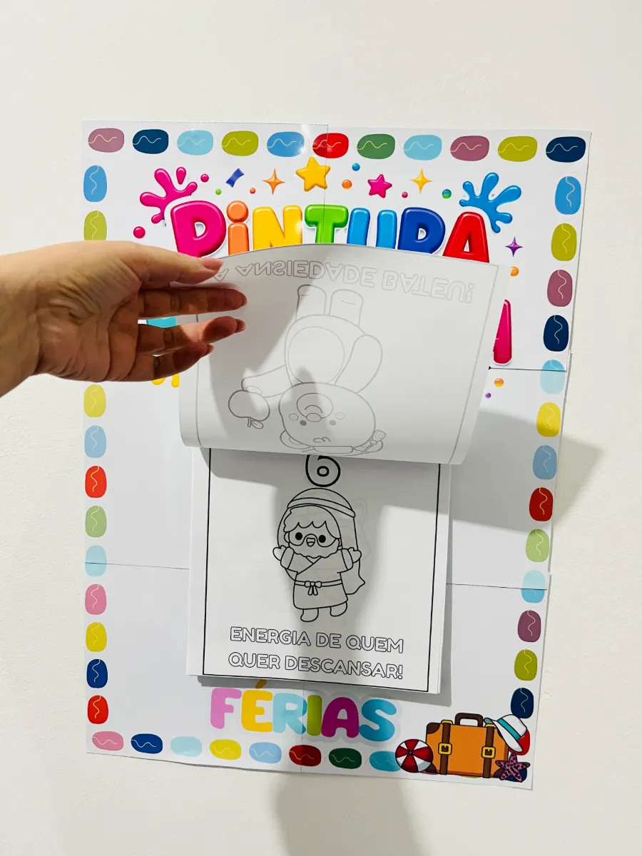 Pintura Regressiva das Férias – Animais-Ensino infantil — amostra 5: Pintura Regressiva das Férias – Animais 31 dias de…