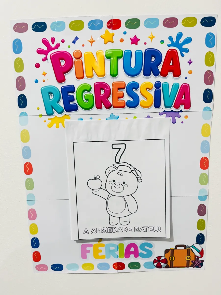 Pintura Regressiva das Férias – Animais-Ensino infantil — amostra 7: Pintura Regressiva das Férias – Animais 31 dias de…