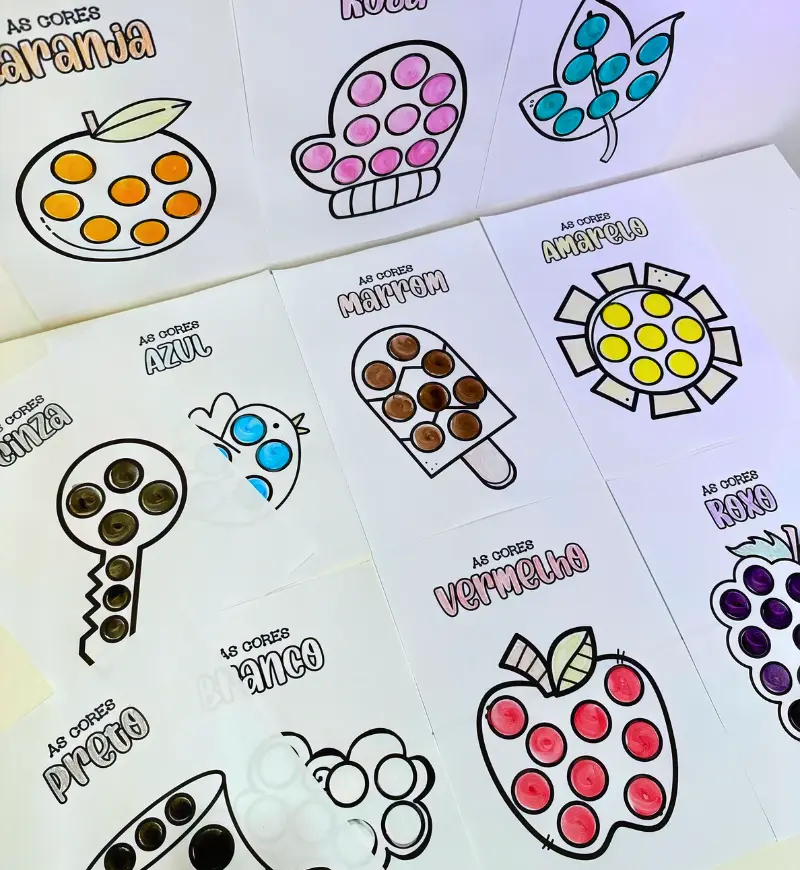 Pintura sensorial: atividades de cores para Educação Infantil — amostra 6: Trabalhe as cores com atividades de pintura…