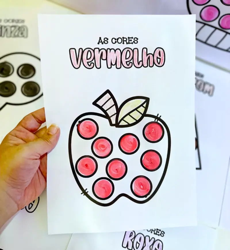 Pintura sensorial: atividades de cores para Educação Infantil — capa do material