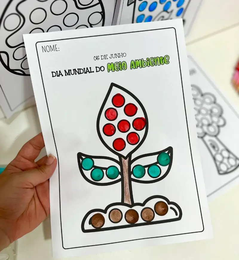 Pintura sensorial: atividades para o Dia Mundial do Meio Ambiente — amostra 2: O que está incluído no material