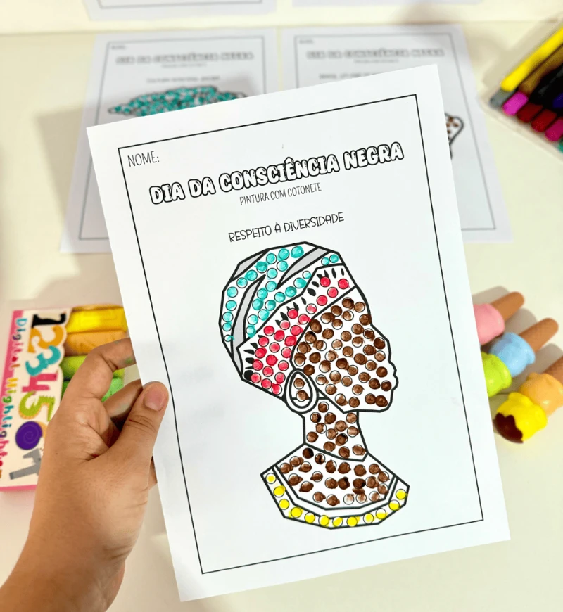 Pintura Sensorial Consciência Negra: Atividades em PDF — capa do material