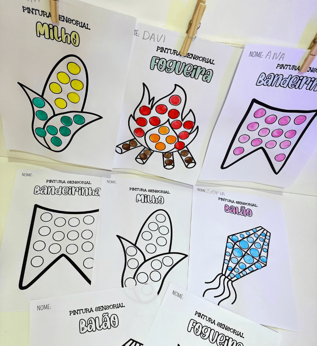 Pintura sensorial de Festa Junina para Educação Infantil — amostra 4: Para quem é indicado