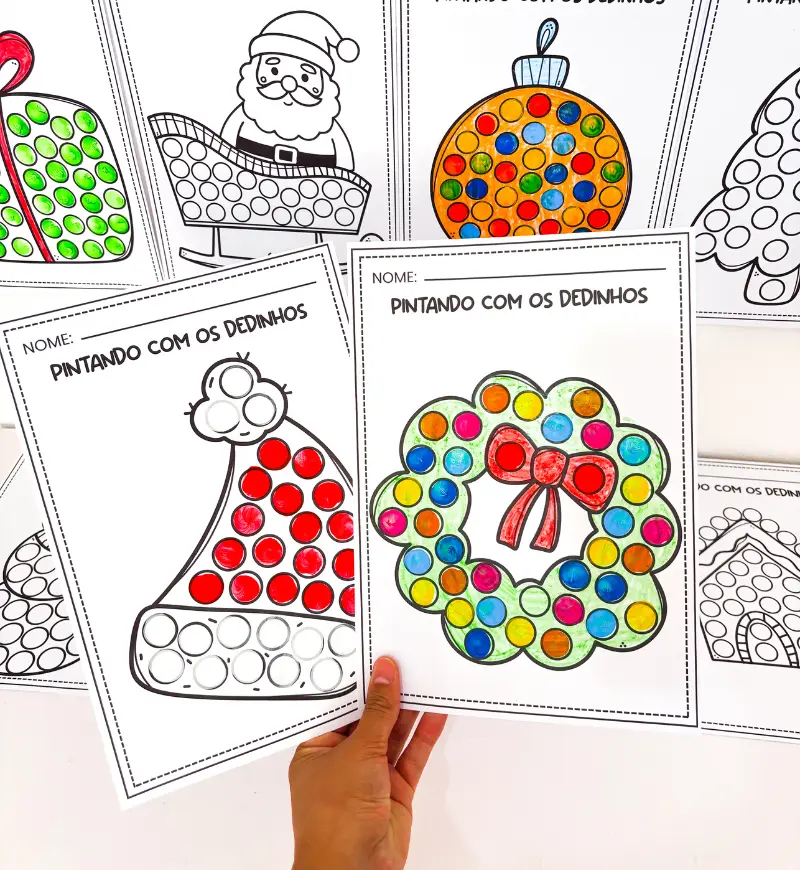 Pintura Sensorial de Natal: 10 Atividades em PDF — amostra 4: Habilidades que a proposta busca estimular