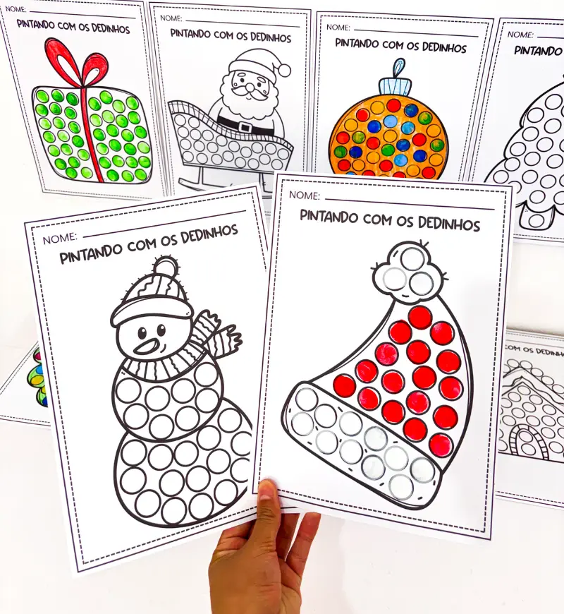 Pintura Sensorial de Natal: 10 Atividades em PDF — capa do material