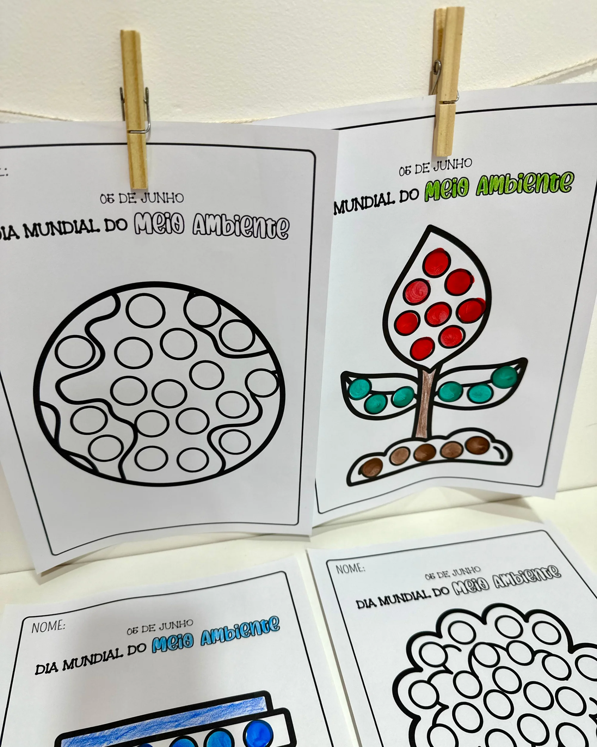 Pintura Sensorial –Dia Mundial do Meio Ambiente |Atividades para Educação Infantil — amostra 3: Pintura Sensorial do Meio…