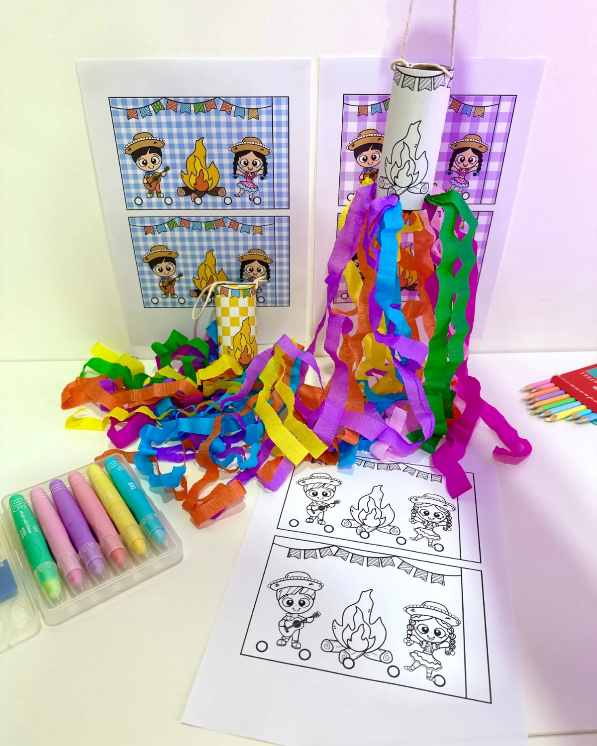 Pipa de Mão – Festa Junina – PDF para Imprimir — amostra 1: O que vem no material