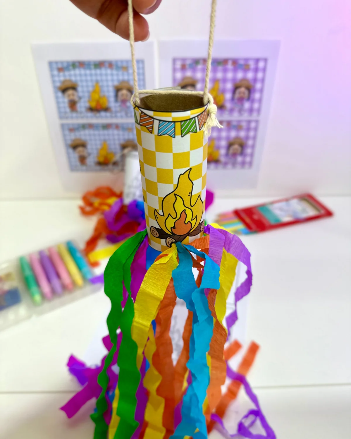Pipa de Mão – Festa Junina – PDF para Imprimir — amostra 3: Formato e entrega