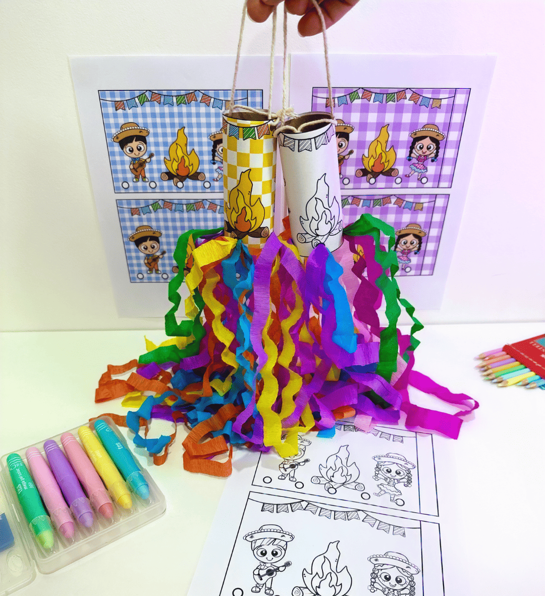 Pipa de mão para Festa Junina na Educação Infantil — amostra 2: O que vem no material