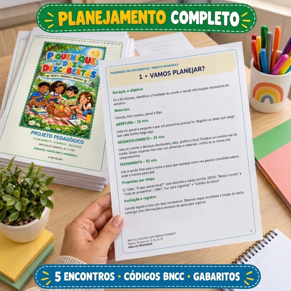 Piquenique das Descobertas – Projeto Pedagógico — amostra 1: O que está incluso