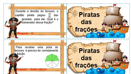 Piratas das Frações – Jogo Pedagógico de Matemática — amostra 3: A proposta estimula o raciocínio lógico, o cálculo mental,…