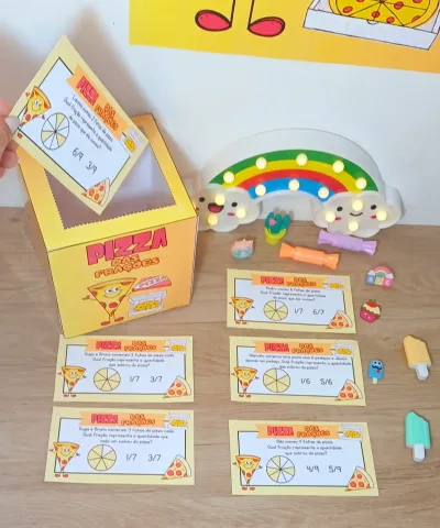 Pizza das Frações: Jogo e Atividades para 4º e 5º Ano — amostra 3: Kit Pizza das Frações com 44 páginas: jogo, cartas,…