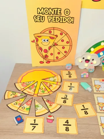 Pizza das Frações: Jogo e Atividades para 4º e 5º Ano — amostra 5: Kit Pizza das Frações com 44 páginas: jogo, cartas,…