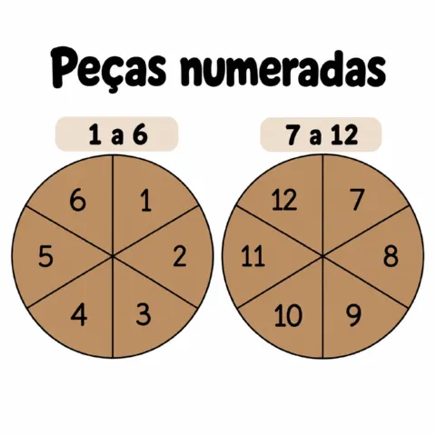 Pizza dos Números – Jogo Matemático para Educação Infantil — amostra 4: Pizza dos Números de 1 a 12 em PDF Pizza dos Números – Jogo Matemático para Educação Infantil — amostra 4: Pizza dos Números de 1 a 12 em PDF