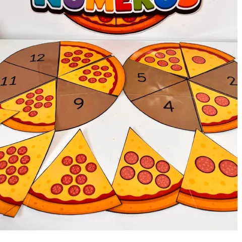 Pizza dos Números – Jogo Matemático para Educação Infantil — amostra 7: Pizza dos Números de 1 a 12 em PDF Pizza dos Números – Jogo Matemático para Educação Infantil — amostra 7: Pizza dos Números de 1 a 12 em PDF