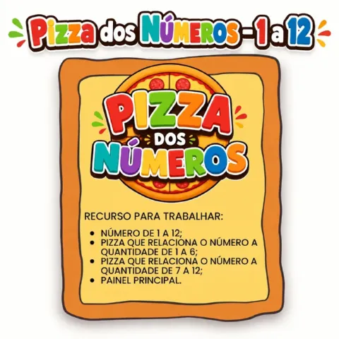 Pizza dos Números – Jogo Matemático para Educação Infantil — capa do material