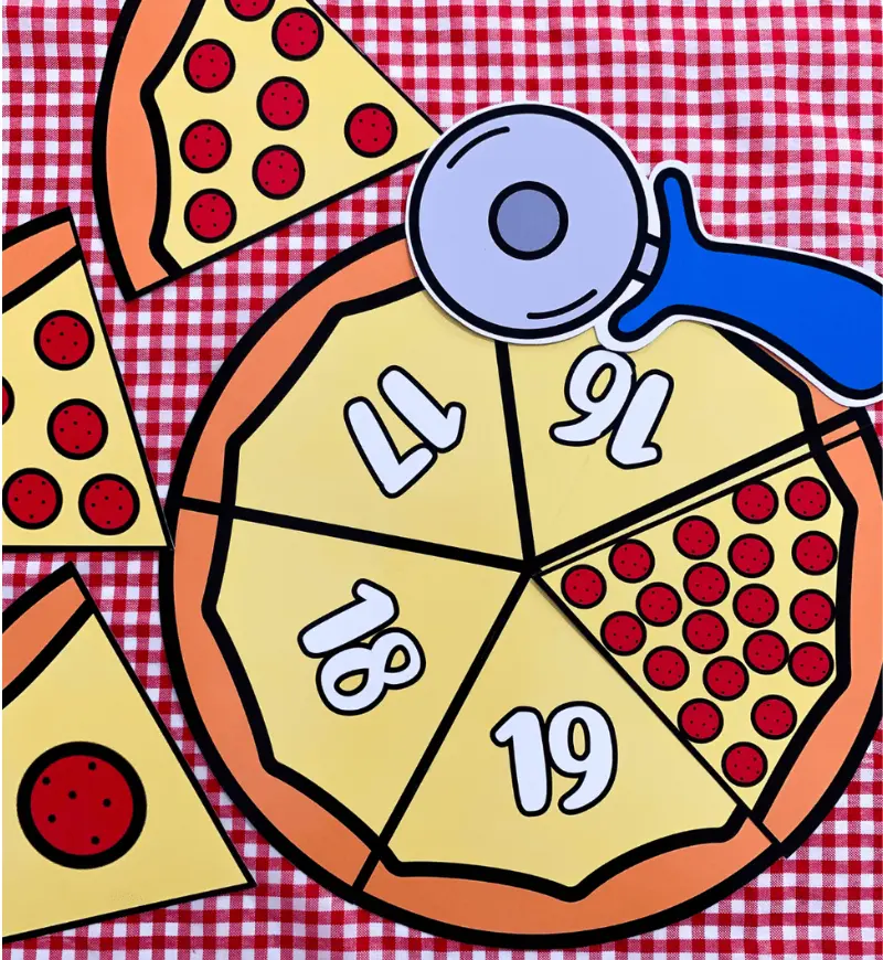 Pizzaria Numérica: atividade de numerais de 1 a 20 em PDF — amostra 3: Como usar em sala de aula