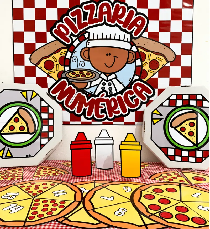 Pizzaria Numérica: atividade de numerais de 1 a 20 em PDF — capa do material