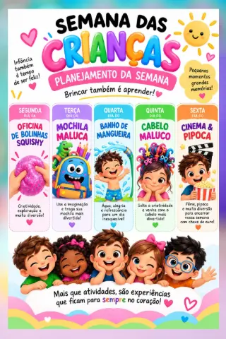 Planejamento da Semana das Crianças – 5 Dias de Atividades e Oficinas Lúdicas — capa do material
