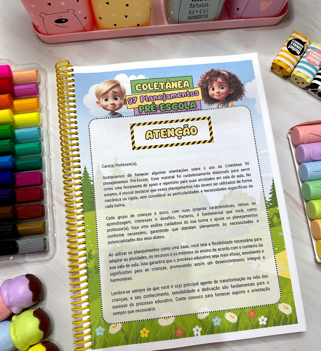 Planejamentos para pré-escola: 90 propostas editáveis no Canva — amostra 1: Planejamentos para pré-escola com foco nas…