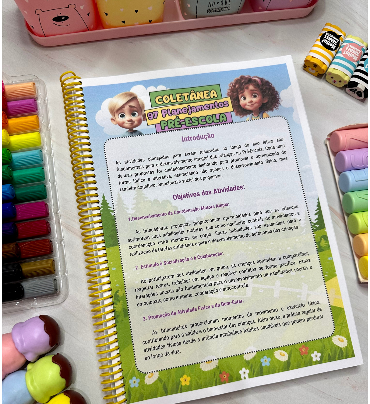 Planejamentos para pré-escola: 90 propostas editáveis no Canva — amostra 3: Como usar os planejamentos em sala