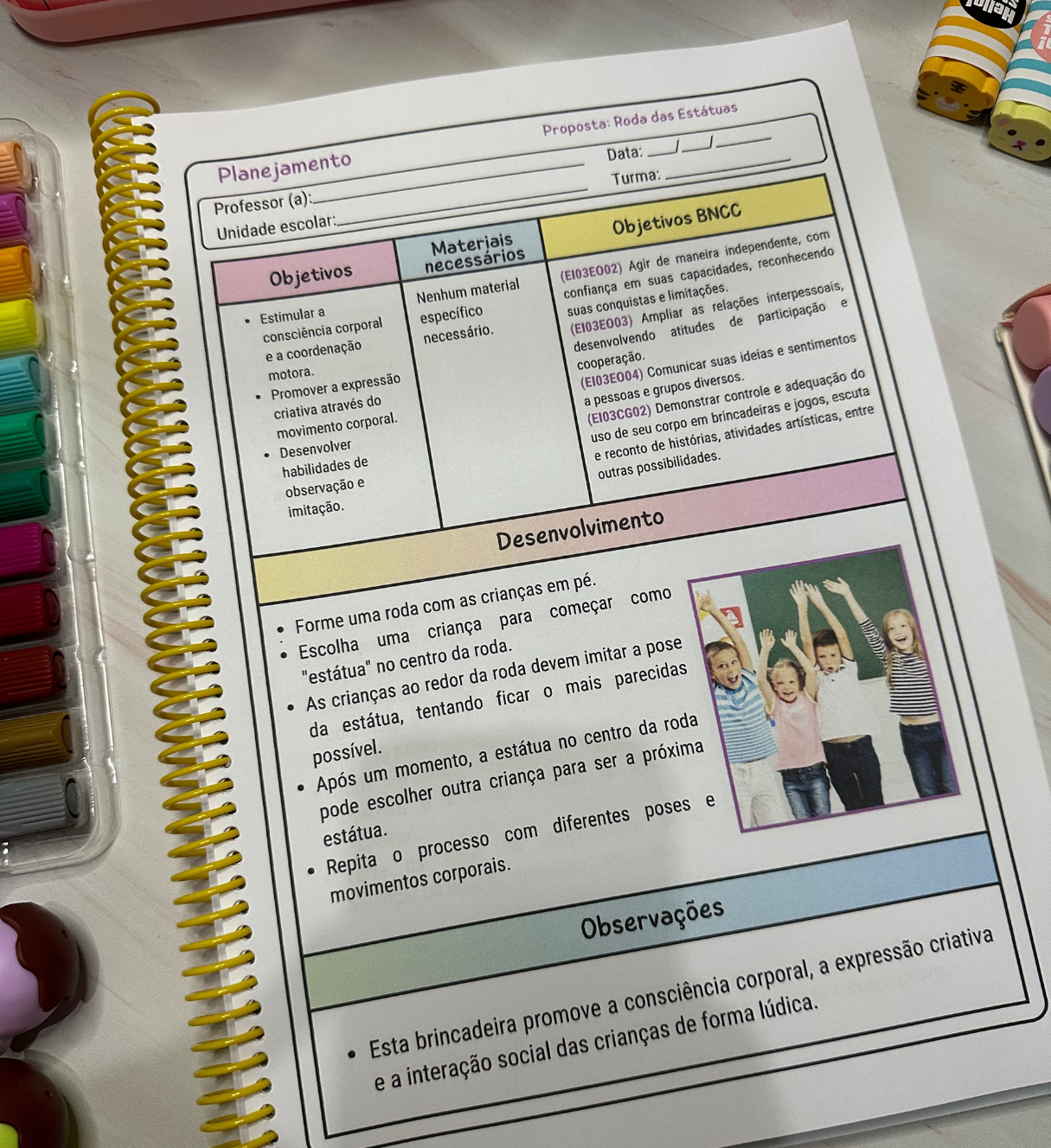 Planejamentos para pré-escola: 90 propostas editáveis no Canva — amostra 7: Organize suas aulas com 90 planejamentos para…