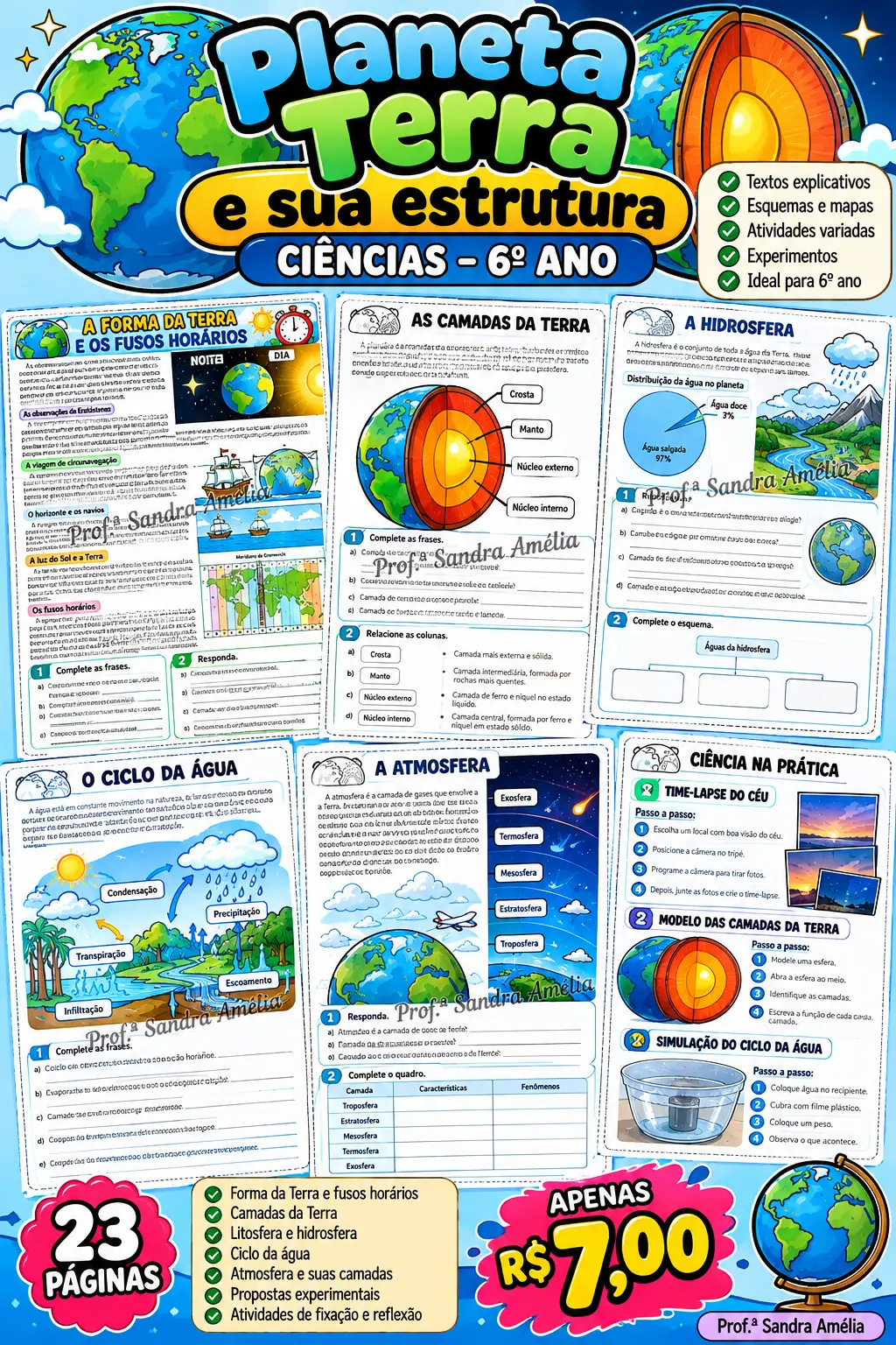 Planeta Terra e sua Estrutura – PDF para Imprimir | 6º ano — capa do material