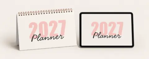 Planner 2027 para imprimir – Clean e funcional — capa do material