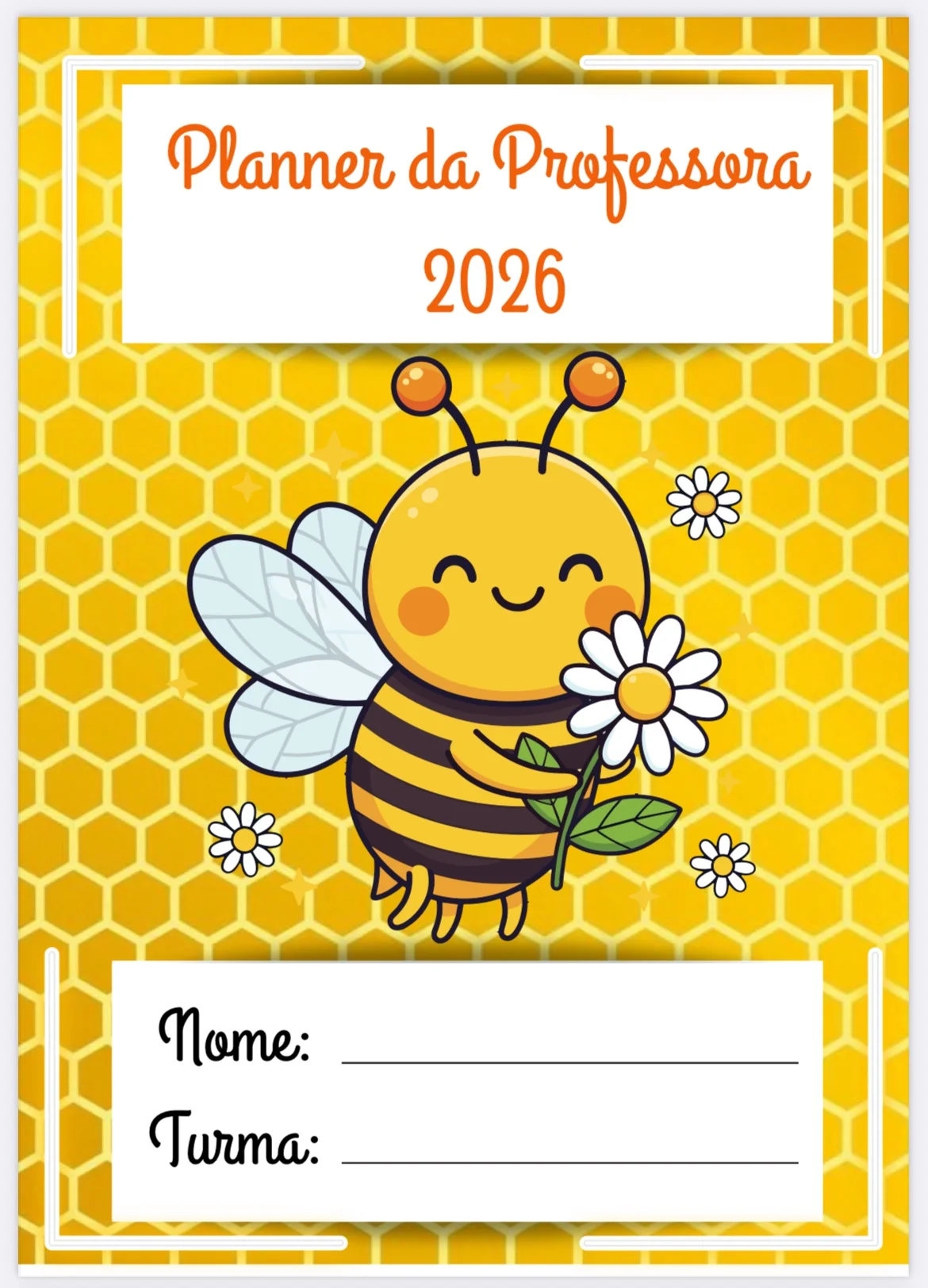 Planner abelha 2026 — amostra 1: *Planner da professora tema abelhinha 2026* Transforme a sua rotina de trabalho com o…