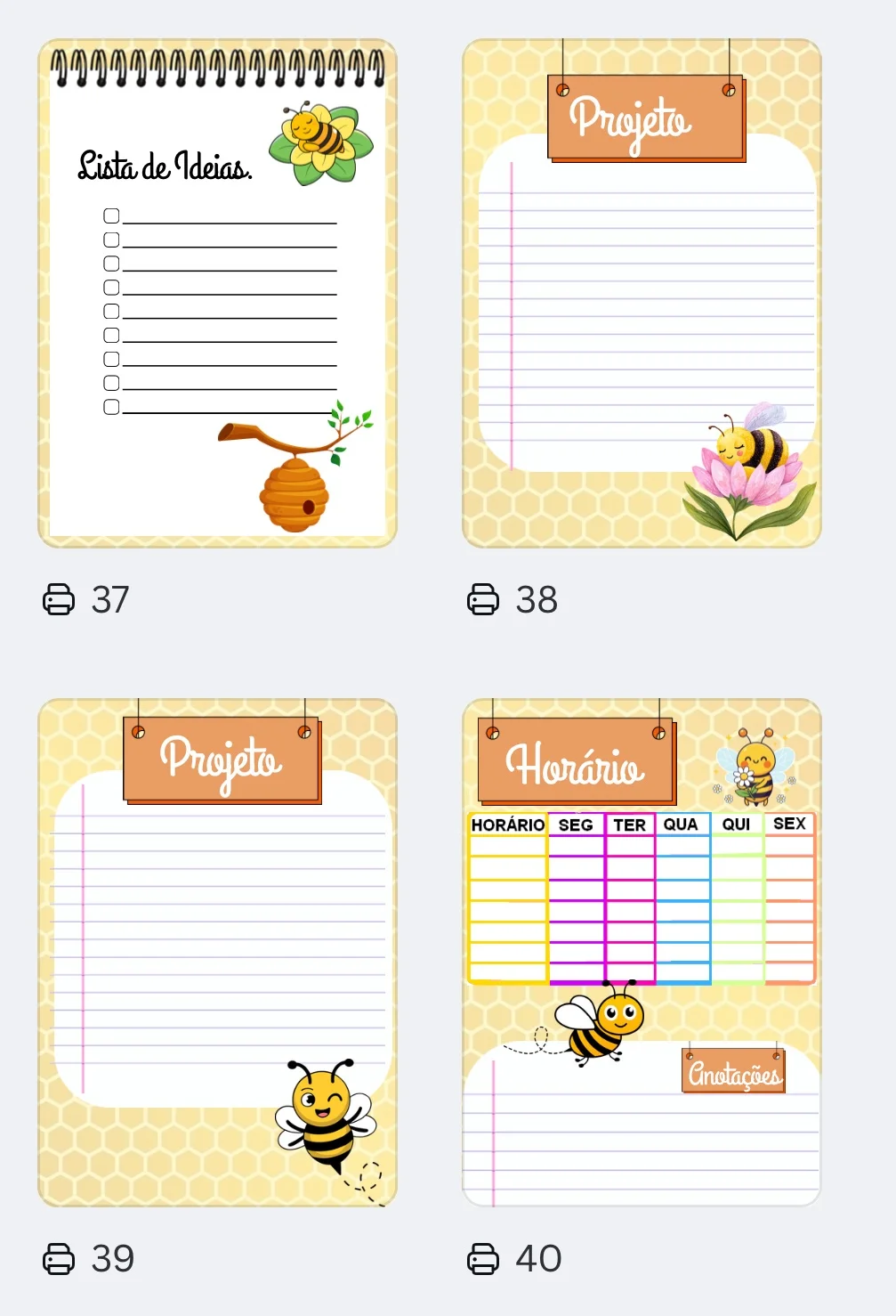 Planner abelha 2026 — amostra 4: *Planner da professora tema abelhinha 2026* Transforme a sua rotina de trabalho com o…