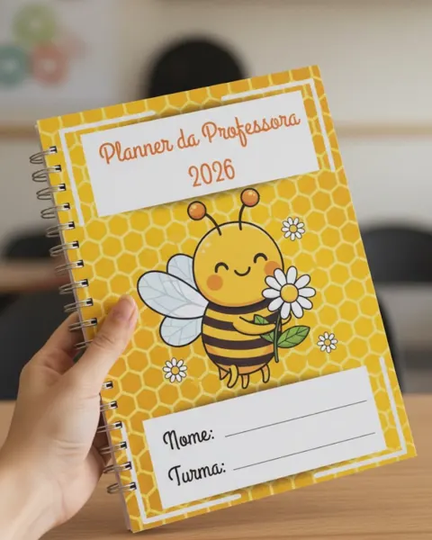 Planner abelha 2026 — capa do material