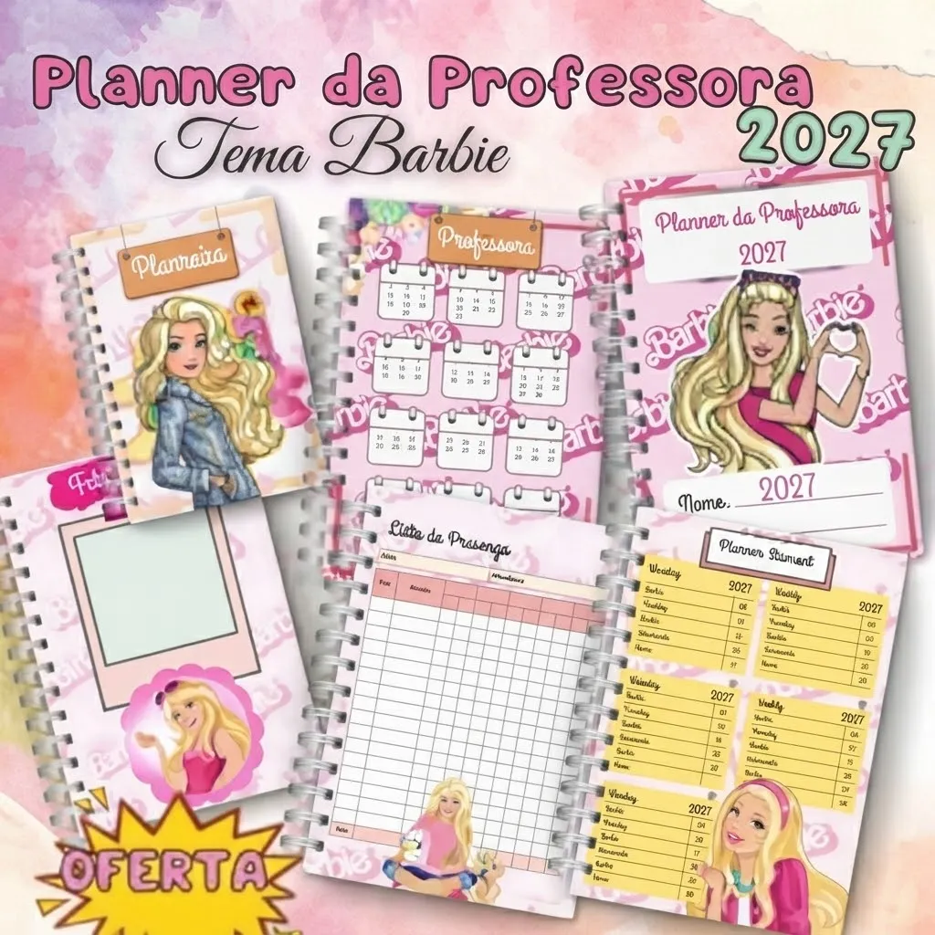 Planner da Professora Barbie 2027 Completo — Planners e organização para Educação Infantil: Planner da Professora Barbie…