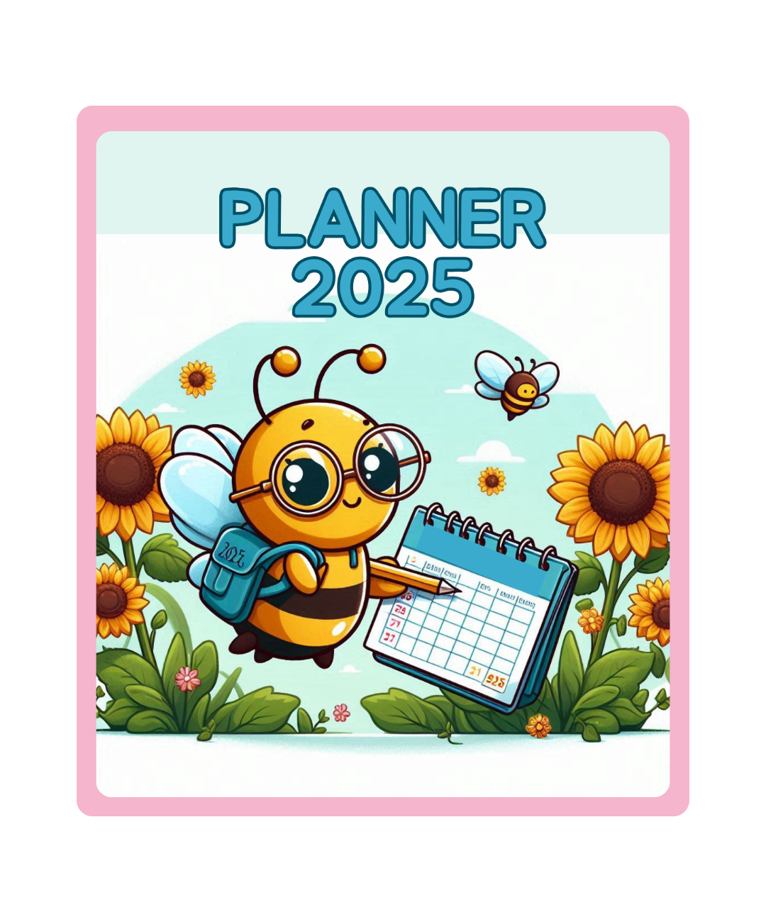 Planner de Abelhinha para imprimir — Educação Infantil 2025 — capa do material