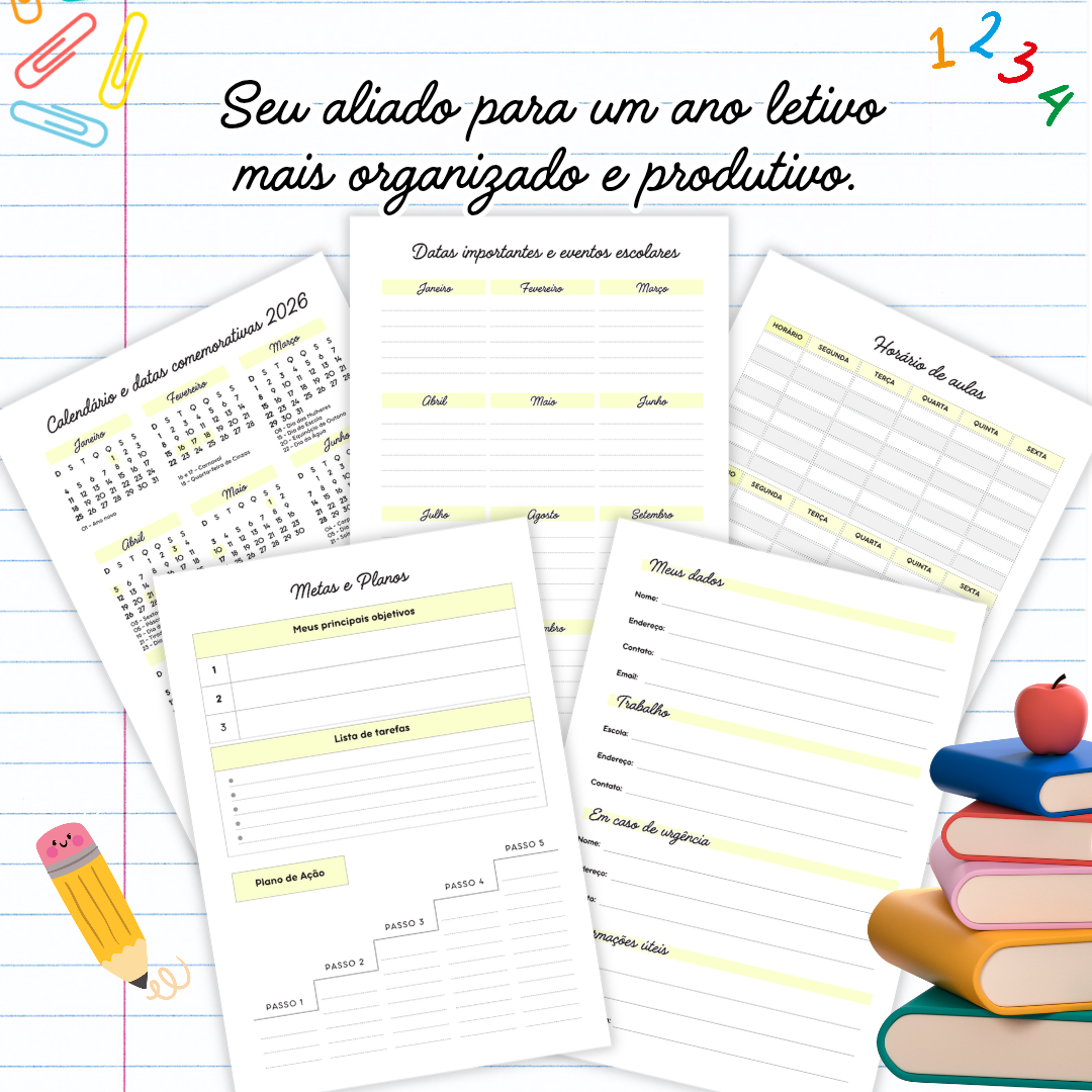 Planner do Professor 2026 – PDF para Imprimir — amostra 1: Sobre o Planner do Professor 2026
