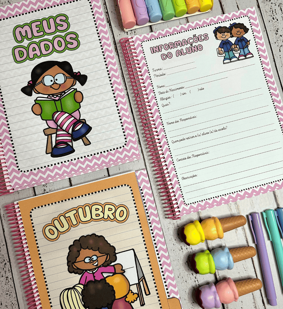 Planner para professores 2025 Fofura: PDF para imprimir — amostra 6: Organize a rotina docente com o Planner Fofura 2025:…